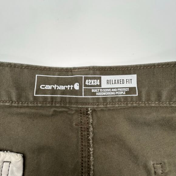Carhartt Jeans Men 42x34 Rugged Flex Relaxed Fit Double Knee Canvas Utility Pant - Picture 7 of 11